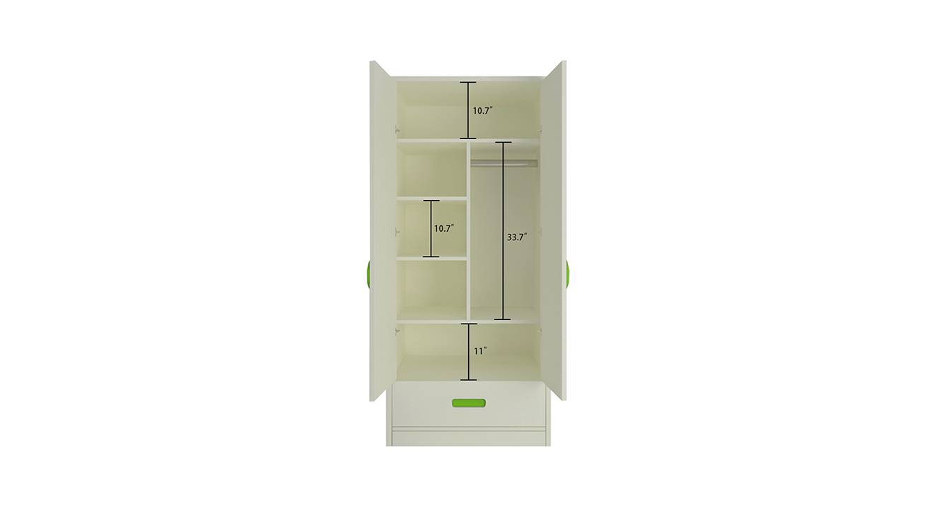 Renata kids wardrobe verdant green 7