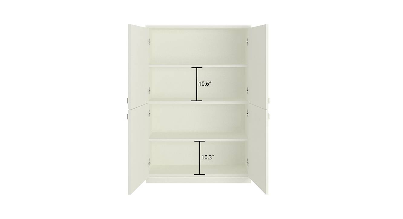 Romano bookshelf and file cabinet ivory 7