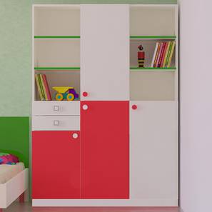 Arcadia Engineered Wood Door Kids Wardrobe in Strawberry Pink Verdant ...-image-29