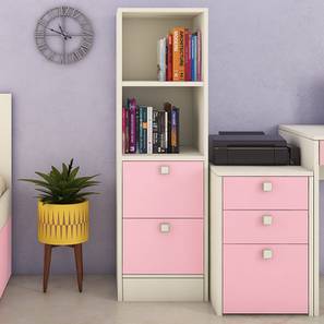 Storage Unit Design Kylee Bookshelf cum Storage Unit (Matte Laminate Finish, English Pink)
