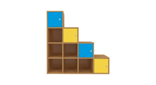 Lyra Storage Cabinet (Matte Laminate Finish, Azure Blue - Sunshine Yellow) by Urban Ladder - Cross View Design 1 - 393958