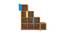 Lyra Storage Cabinet (Matte Laminate Finish, Azure Blue - Sunshine Yellow) by Urban Ladder - Design 1 Side View - 393997