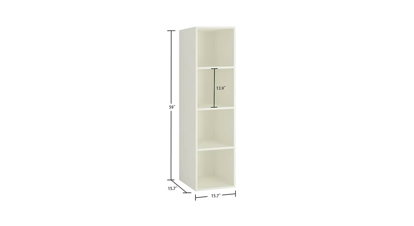 Saratoga bookshelf cabinet ivory 6