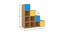 Lyra Storage Cabinet (Matte Laminate Finish, Azure Blue - Sunshine Yellow) by Urban Ladder - Design 1 Close View - 394013