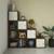 Verona stepped cube storage display unit coffee walnut lp