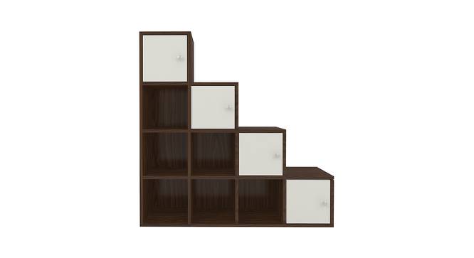 Lyra Bookshelf cum Display Unit (Matte Laminate Finish, Ivory - Coffee Walnut) by Urban Ladder - Cross View Design 1 - 394029