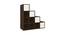 Lyra Bookshelf cum Display Unit (Matte Laminate Finish, Ivory - Coffee Walnut) by Urban Ladder - Front View Design 1 - 394037