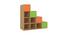 Lyra Storage Cabinet (Matte Laminate Finish, Light Orange - Verdant Green) by Urban Ladder - Front View Design 1 - 394040