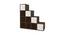 Lyra Bookshelf cum Display Unit (Matte Laminate Finish, Ivory - Coffee Walnut) by Urban Ladder - Rear View Design 1 - 394045