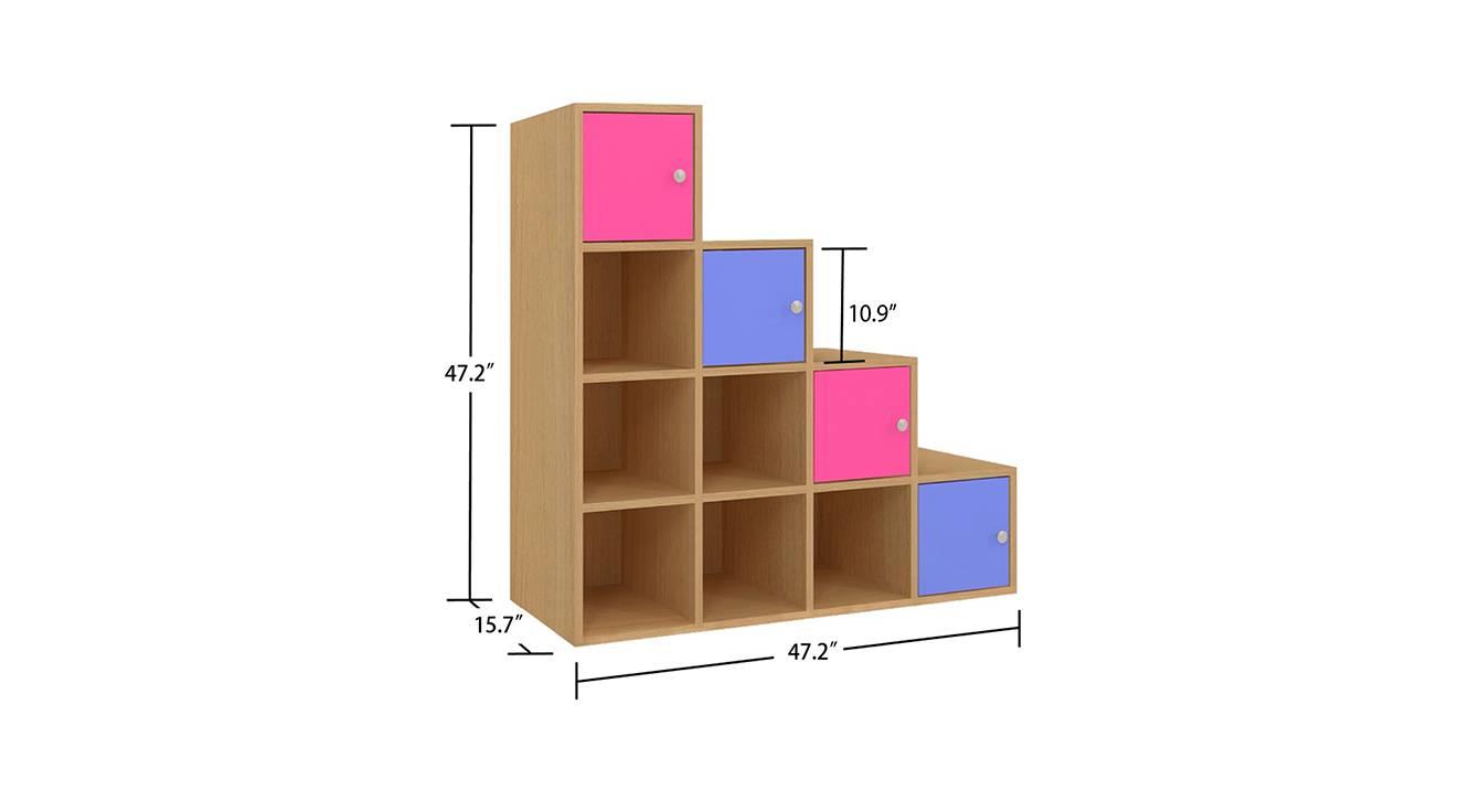 Verona stepped cube storage cabinet barbie pink 6