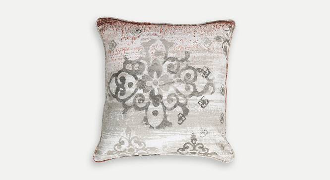 Aubree Cushion Cover - Set of 2 (41 x 41 cm  (16" X 16") Cushion Size, Brown & White) by Urban Ladder - Front View Design 1 - 394128