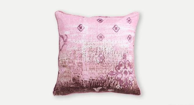 Aubree Cushion Cover - Set of 2 (41 x 41 cm  (16" X 16") Cushion Size, White & Pink) by Urban Ladder - Front View Design 1 - 394130