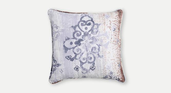 Aubree Cushion Cover - Set of 2 (41 x 41 cm  (16" X 16") Cushion Size, Purple & White) by Urban Ladder - Front View Design 1 - 394131