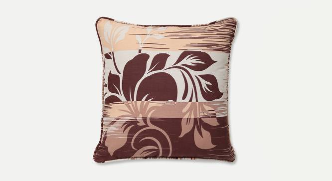 Ada Cushion Cover - Set of 2 (41 x 41 cm  (16" X 16") Cushion Size, Brown - Magenta) by Urban Ladder - Front View Design 1 - 394132