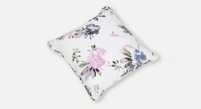Arian Cushion Cover - Set of 2 (30 x 30 cm  (12" X 12") Cushion Size, Purple & White) by Urban Ladder - Cross View Design 1 - 394142