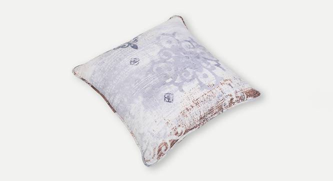 Aubree Cushion Cover - Set of 2 (41 x 41 cm  (16" X 16") Cushion Size, Purple & White) by Urban Ladder - Cross View Design 1 - 394147