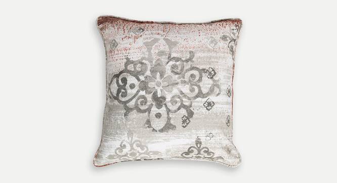 Aubrielle Cushion Cover - Set of 2 (30 x 30 cm  (12" X 12") Cushion Size, Brown & White) by Urban Ladder - Front View Design 1 - 394188