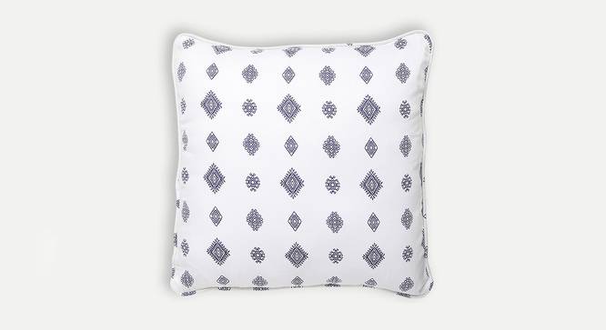 Aviana Cushion Cover - Set of 2 (30 x 30 cm  (12" X 12") Cushion Size, Blue & White) by Urban Ladder - Front View Design 1 - 394193