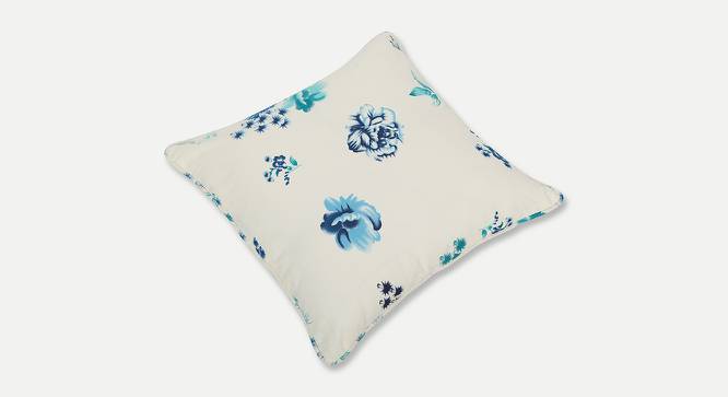 Brayden Cushion Cover - Set of 2 (41 x 41 cm  (16" X 16") Cushion Size, Blue & White) by Urban Ladder - Cross View Design 1 - 394277