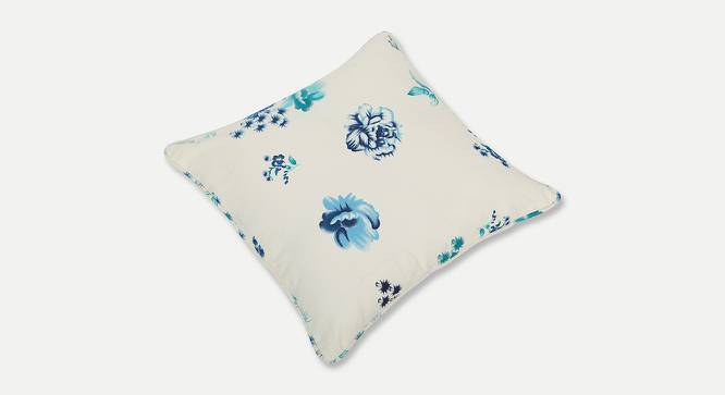 Charlotte Cushion Cover - Set of 2 (61 x 61 cm  (24" X 24") Cushion Size, Blue & White) by Urban Ladder - Cross View Design 1 - 394284