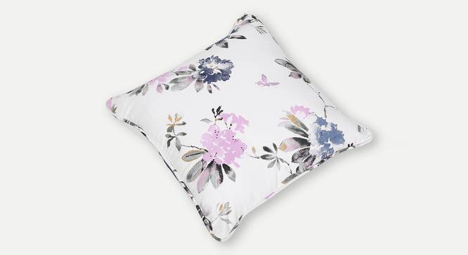 Bernhana Cushion Cover - Set of 2 (61 x 61 cm  (24" X 24") Cushion Size, Purple & White) by Urban Ladder - Cross View Design 1 - 394286