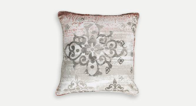 Davidson Cushion Cover - Set of 2 (51 x 51 cm  (20" X 20") Cushion Size, Brown & White) by Urban Ladder - Front View Design 1 - 394323