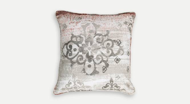 Cody Cushion Cover - Set of 2 (61 x 61 cm  (24" X 24") Cushion Size, Brown & White) by Urban Ladder - Front View Design 1 - 394328