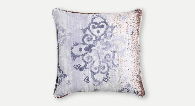 Cody Cushion Cover - Set of 2 (61 x 61 cm  (24" X 24") Cushion Size, Purple & White) by Urban Ladder - Front View Design 1 - 394331