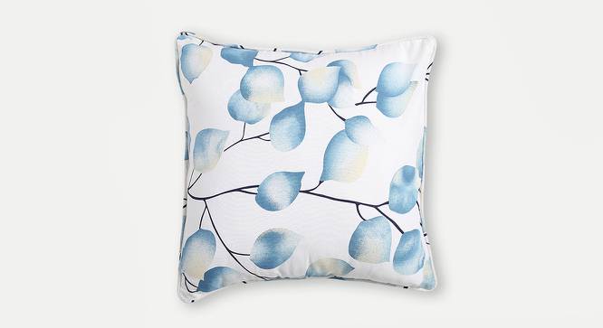 Gia Cushion Cover - Set of 2 (41 x 41 cm  (16" X 16") Cushion Size, Blue & White) by Urban Ladder - Front View Design 1 - 394387