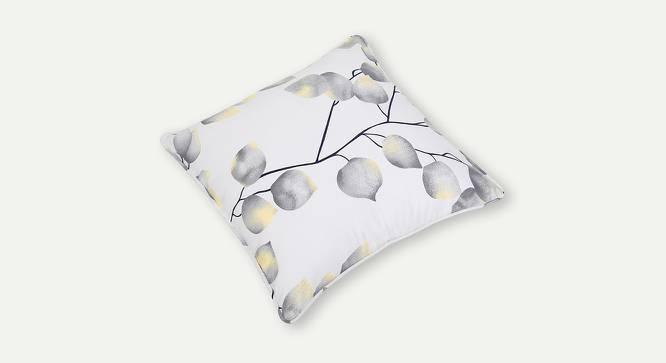 Gia Cushion Cover - Set of 2 (41 x 41 cm  (16" X 16") Cushion Size, Grey & White) by Urban Ladder - Cross View Design 1 - 394404