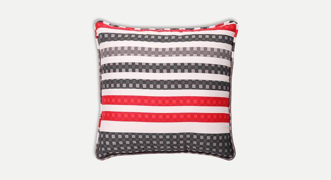 Lachlan Cushion Cover - Set of 2 (30 x 30 cm  (12" X 12") Cushion Size, Grey & White) by Urban Ladder - Front View Design 1 - 394451