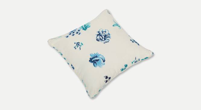 Laylah Cushion Cover - Set of 2 (30 x 30 cm  (12" X 12") Cushion Size, Blue & White) by Urban Ladder - Cross View Design 1 - 394462