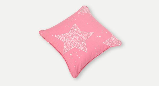 Kaiyote Cushion Cover - Set of 2 (61 x 61 cm  (24" X 24") Cushion Size, pink & white) by Urban Ladder - Cross View Design 1 - 394474