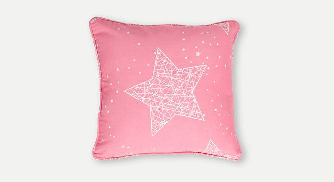 Lola Cushion Cover - Set of 2 (30 x 30 cm  (12" X 12") Cushion Size, pink & white) by Urban Ladder - Front View Design 1 - 394507