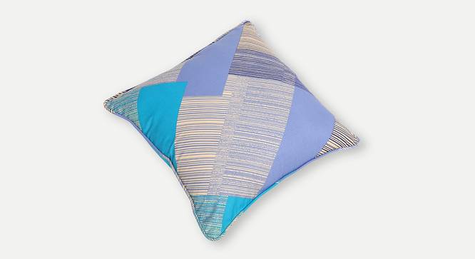 Leon Cushion Cover - Set of 2 (41 x 41 cm  (16" X 16") Cushion Size, blue & purple) by Urban Ladder - Cross View Design 1 - 394524