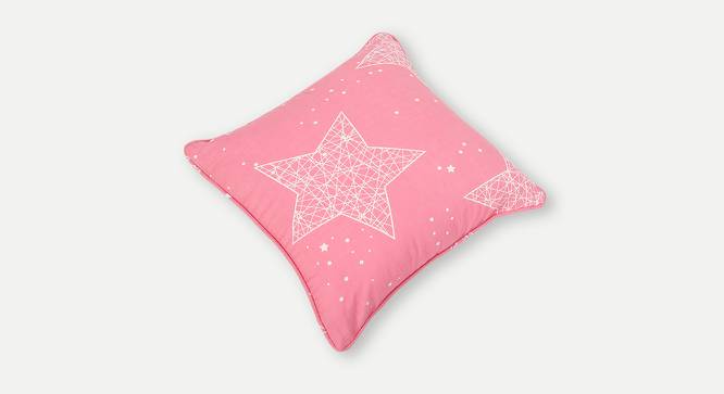 Leon Cushion Cover - Set of 2 (41 x 41 cm  (16" X 16") Cushion Size, pink & white) by Urban Ladder - Cross View Design 1 - 394525
