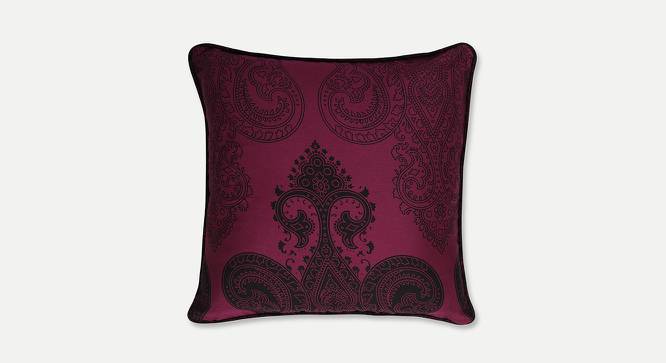 Noelle Cushion Cover - Set of 2 (30 x 30 cm  (12" X 12") Cushion Size, Magenta Black) by Urban Ladder - Front View Design 1 - 394562