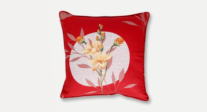 Mabel Cushion Cover - Set of 2 (30 x 30 cm  (12" X 12") Cushion Size, Red & White) by Urban Ladder - Front View Design 1 - 394563