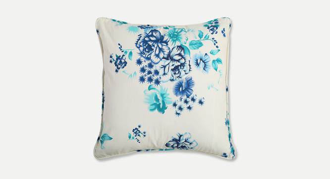 Ollie Cushion Cover - Set of 2 (Blue & White, 51 x 51 cm  (20" X 20") Cushion Size) by Urban Ladder - Front View Design 1 - 394570
