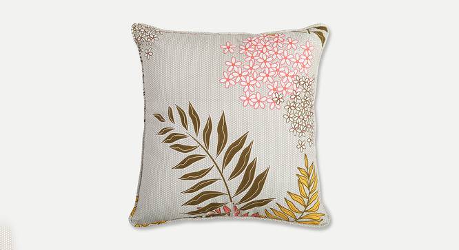 Ollie Cushion Cover - Set of 2 (51 x 51 cm  (20" X 20") Cushion Size, Beige & Brown) by Urban Ladder - Front View Design 1 - 394571