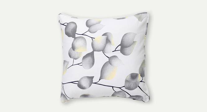 Ollie Cushion Cover - Set of 2 (Grey & White, 51 x 51 cm  (20" X 20") Cushion Size) by Urban Ladder - Front View Design 1 - 394573