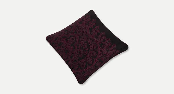Noelle Cushion Cover - Set of 2 (30 x 30 cm  (12" X 12") Cushion Size, Magenta Black) by Urban Ladder - Cross View Design 1 - 394578