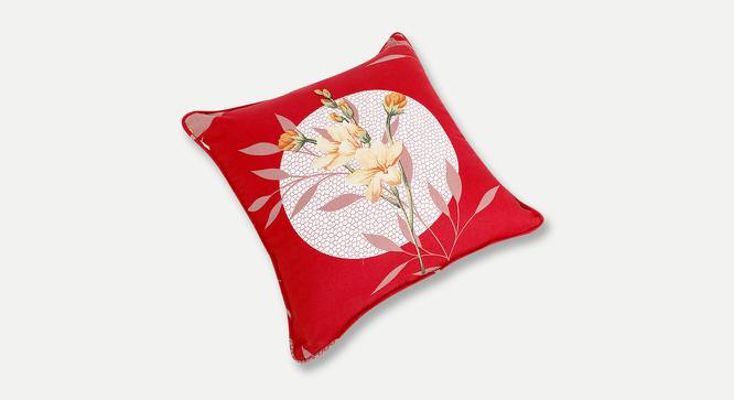 Mabel Cushion Cover - Set of 2 (30 x 30 cm  (12" X 12") Cushion Size, Red & White) by Urban Ladder - Cross View Design 1 - 394579