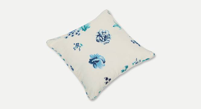 Ollie Cushion Cover - Set of 2 (Blue & White, 51 x 51 cm  (20" X 20") Cushion Size) by Urban Ladder - Cross View Design 1 - 394586