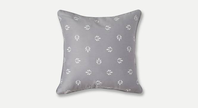 Ruger Cushion Cover - Set of 2 (61 x 61 cm  (24" X 24") Cushion Size, Grey & White) by Urban Ladder - Front View Design 1 - 394639