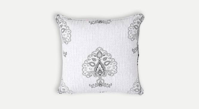 Violet Cushion Cover - Set of 2 (30 x 30 cm  (12" X 12") Cushion Size, Grey & White) by Urban Ladder - Front View Design 1 - 394689