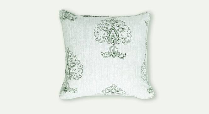 Violet Cushion Cover - Set of 2 (30 x 30 cm  (12" X 12") Cushion Size, Green & White) by Urban Ladder - Front View Design 1 - 394691