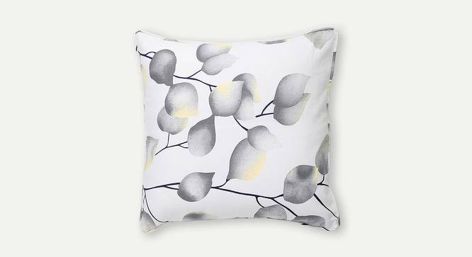 Theo Cushion Cover - Set of 2 (61 x 61 cm  (24" X 24") Cushion Size, Grey & White) by Urban Ladder - Front View Design 1 - 394698