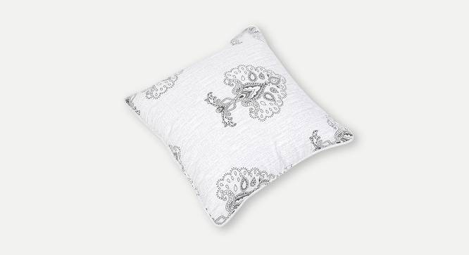 Violet Cushion Cover - Set of 2 (30 x 30 cm  (12" X 12") Cushion Size, Grey & White) by Urban Ladder - Cross View Design 1 - 394706
