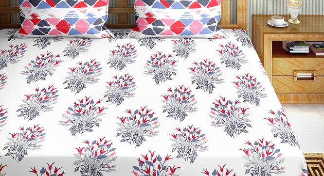 Mitchell Bedsheet Set (White, King Size) by Urban Ladder - Front View Design 1 - 394755